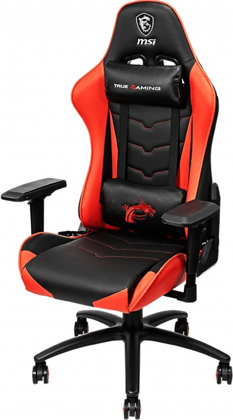 Игровое кресло MSI MAG CH120 экокожа Черно-красное