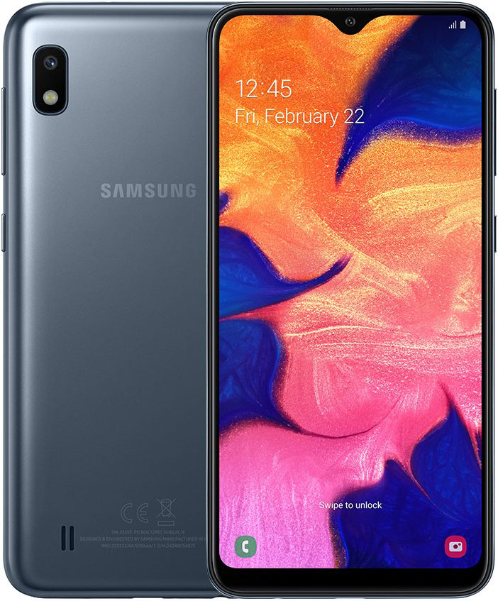 Смартфон Samsung A105 Galaxy A10 2/32Gb Black 0101-6725 SM-A105FZKGSER A105 Galaxy A10 2/32Gb Black - фото 1