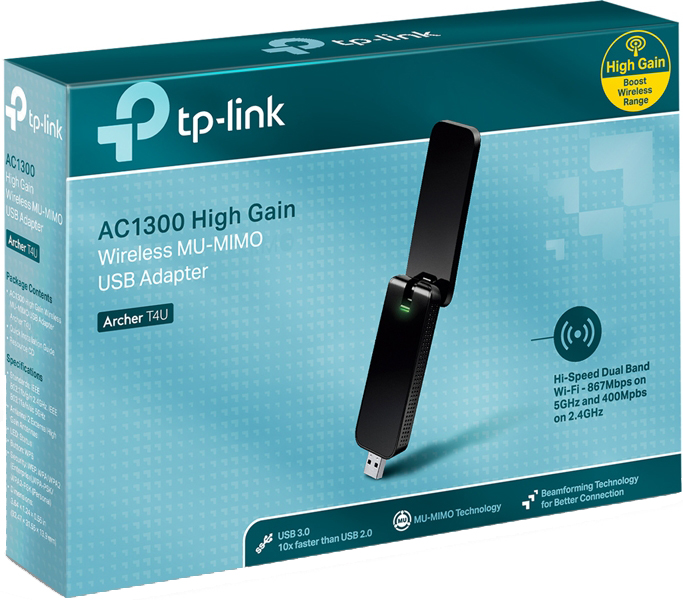 Wi-Fi адаптер TP-Link Archer T4U черный 0200-3002 - фото 3