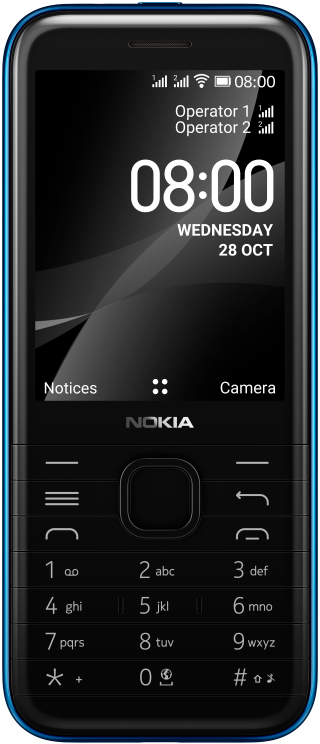 Мобильный телефон Nokia 8000 Dual sim Blue 0101-7432 TA-1303 - фото 1