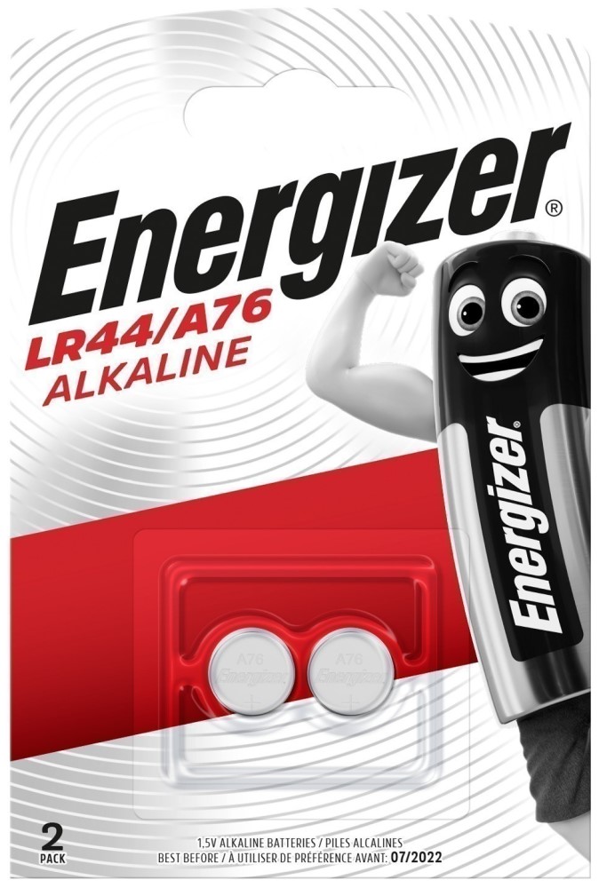 Батарея Energizer LR44 литиевая блистер 2 шт 0302-0162 - фото 1