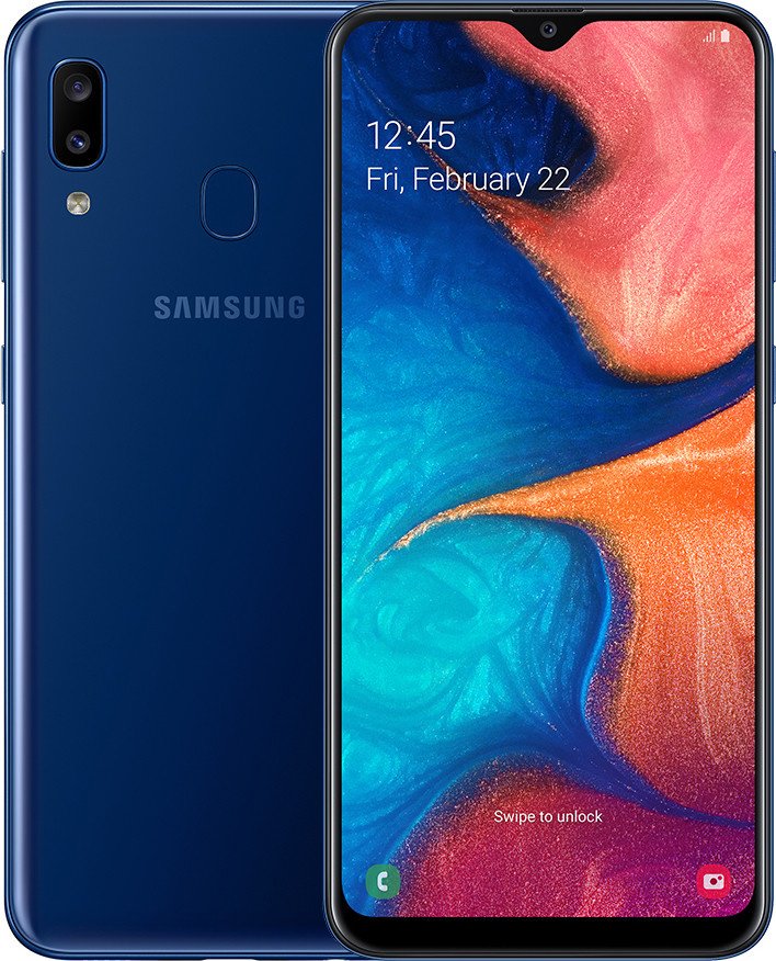 Смартфон Samsung A205 Galaxy A20 3/32Gb Blue 0101-6714 SM-A205FZKVSER A205 Galaxy A20 3/32Gb Blue - фото 1