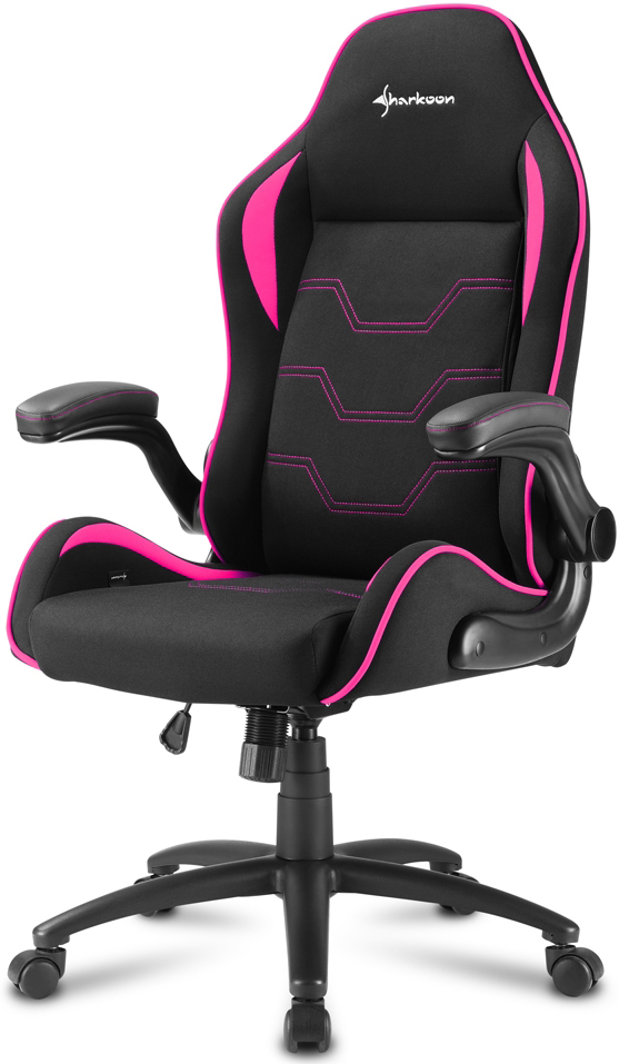 Игровое кресло Sharkoon Elbrus 1 ткань Черно-розовое