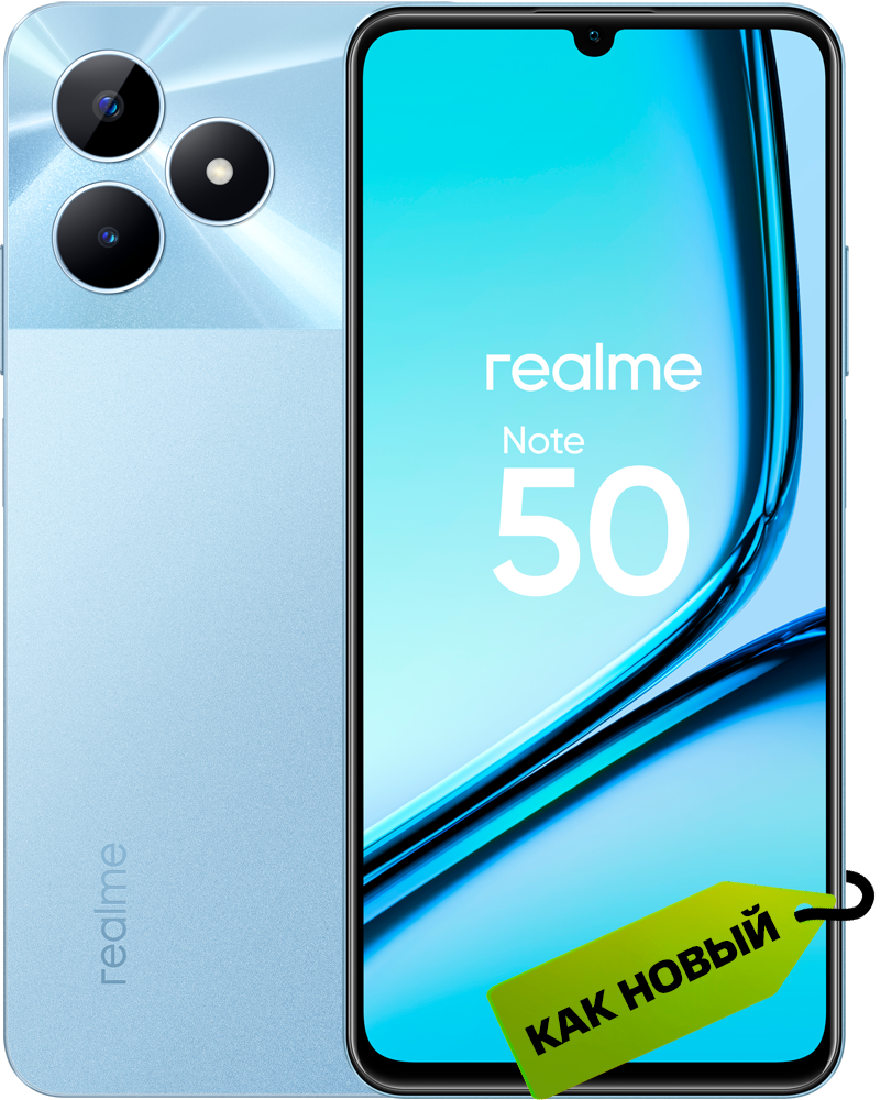 

Смартфон realme, Note 50 3/64 Гб Голубой «Как новый»