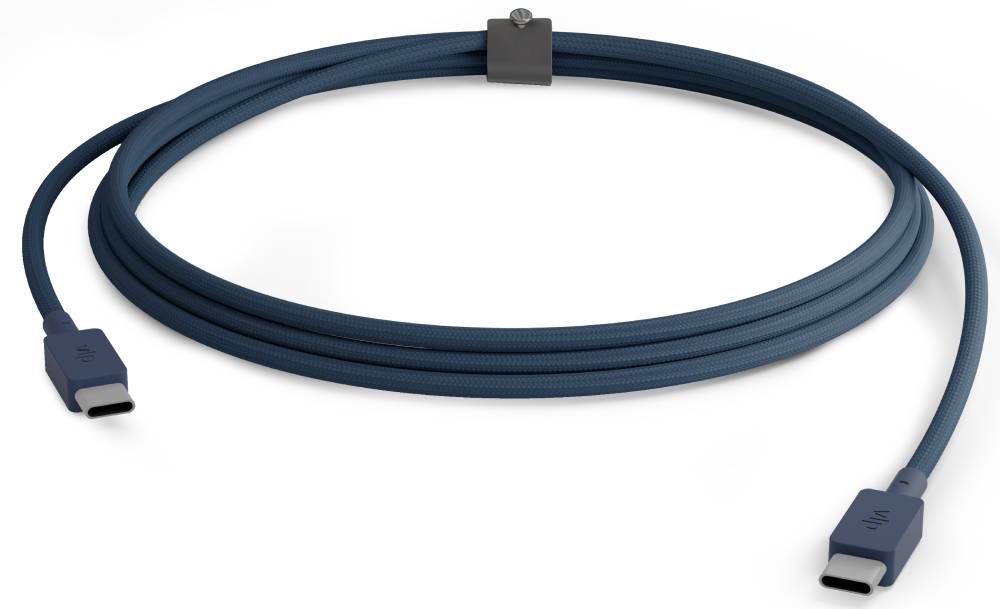Дата-кабель VLP Nylon Cable USB-C-USB-C 60W 1.2 м Темно-синий 0307-0838 - фото 3
