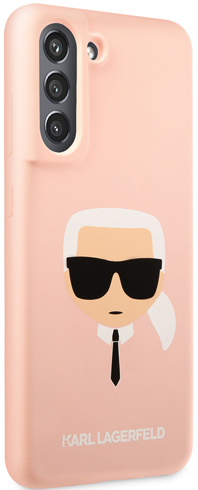 Чехол-накладка Karl Lagerfeld для Samsung Galaxy S21 FE Liquid silicone Karl's Head Hard Розовый 0319-0397 - фото 3