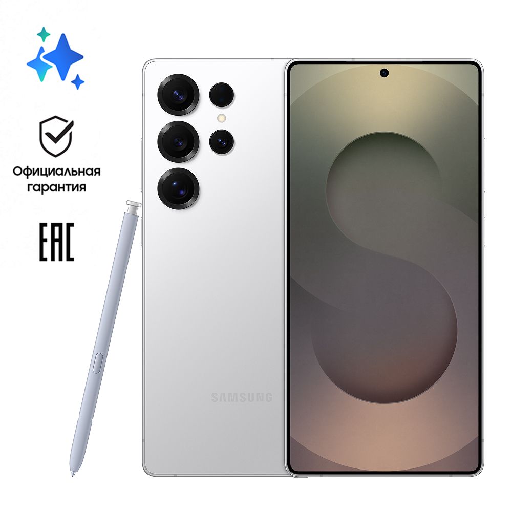 

Смартфон Samsung, Galaxy S25 Ultra 12/512 Гб 5G Титановый серебристый (S938)
