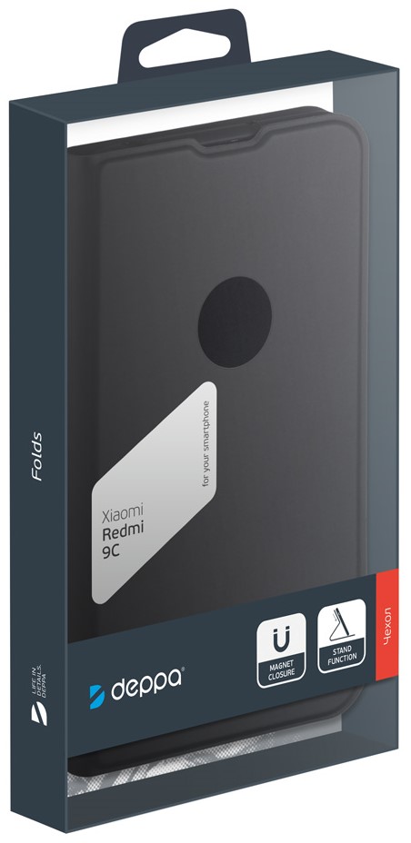 Чехол-книжка Deppa Xiaomi Redmi 9C Black 0319-0204 - фото 3