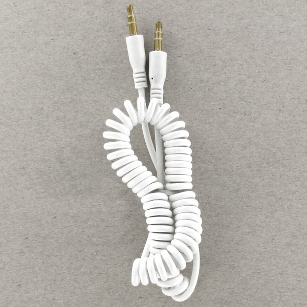 Аудио кабель Krutoff Spiral AUX 3,5 мм - 3,5 мм 1,8м витой White 0300-0508 - фото 4