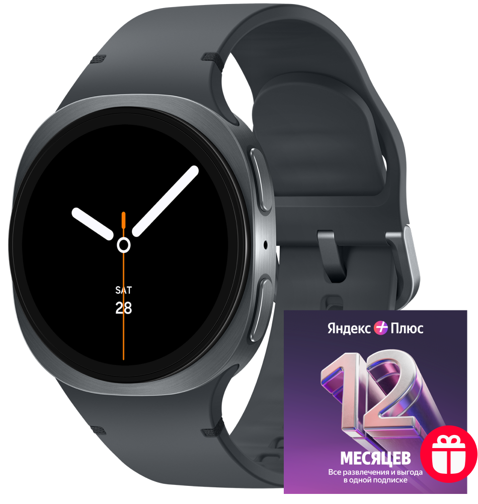 

Часы Samsung, L325 Galaxy Watch 8 LTE 40mm Графитовый серый