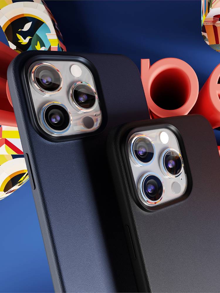 Чехол-накладка VLP Ecopelle Case с MagSafe для iPhone 15 Pro Max Темно-синий 0314-0149 - фото 4