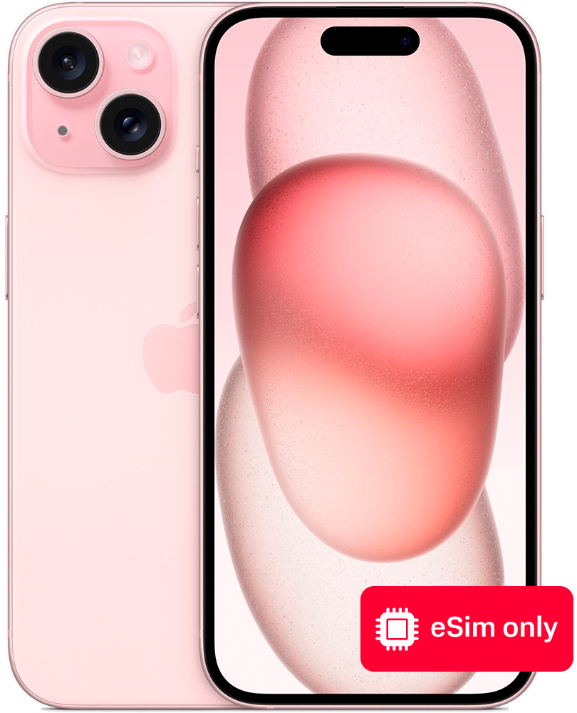 

Смартфон Apple, iPhone 15 512Gb eSIM only Розовый