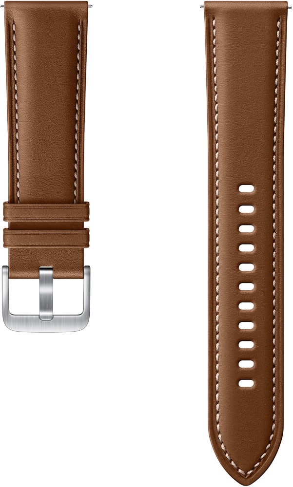 Ремешок для умных часов Samsung Stitch Leather Band для Galaxy Watch3 45mm, Watch 46mm кожаный brown 0400-1809 - фото 1