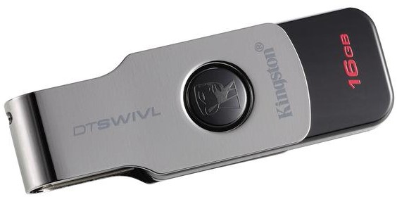 USB Flash Kingston DataTraveler SWIVL  16GB USB 3.0 silver-black (DTSWIVL/16GB) 0305-1365 DTSWIVL/16GB DataTraveler SWIVL  16GB USB 3.0 silver-black (DTSWIVL/16GB) - фото 2