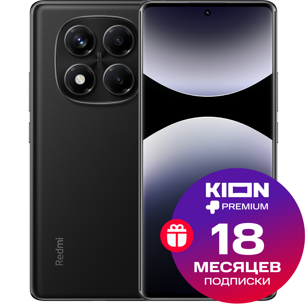 

Смартфон Xiaomi, Redmi Note 14 Pro 12/512 Гб LTE Полуночный черный