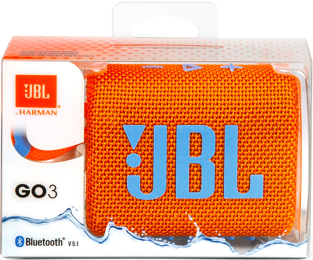 Портативная акустическая система JBL GO 3 Orange 0406-1304 - фото 10