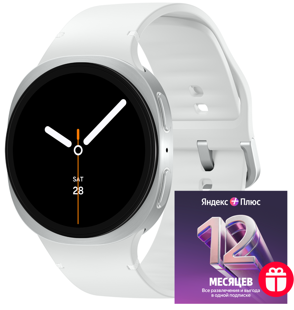 

Часы Samsung, L335 Galaxy Watch 8 LTE 44mm Серебристый