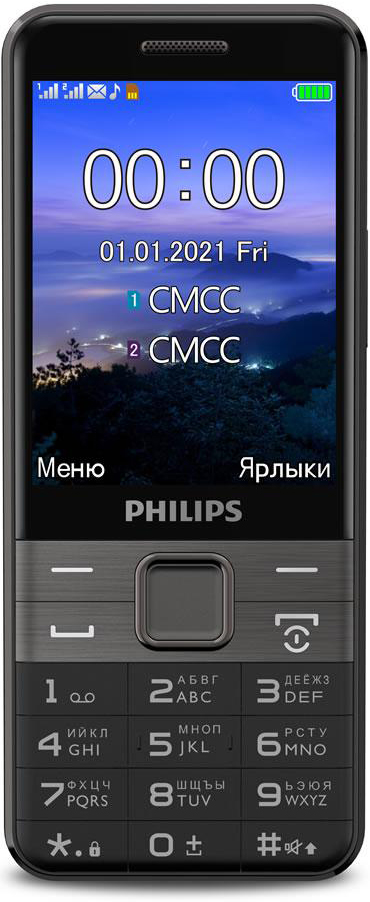 Мобильный телефон Philips Xenium E590 Dual sim Black 