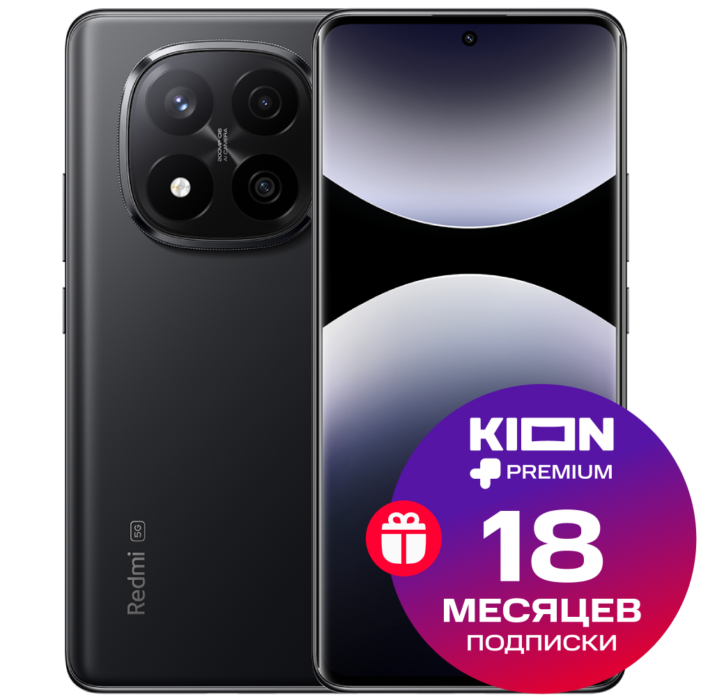 

Смартфон Xiaomi, Redmi Note 14 Pro+ 5G 12/512 Гб Полуночный черный