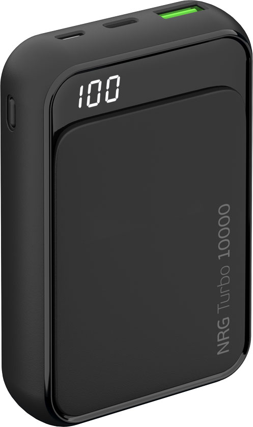 Внешний аккумулятор Deppa NRG Turbo Compact LCD 10000 mAh QC 3.0 Black