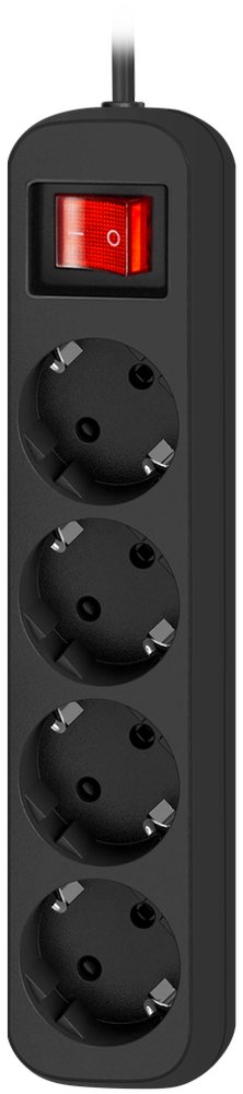 Сетевой фильтр Defender G430 3м с выключателем 4 розетки Black 7000-1788 - фото 3
