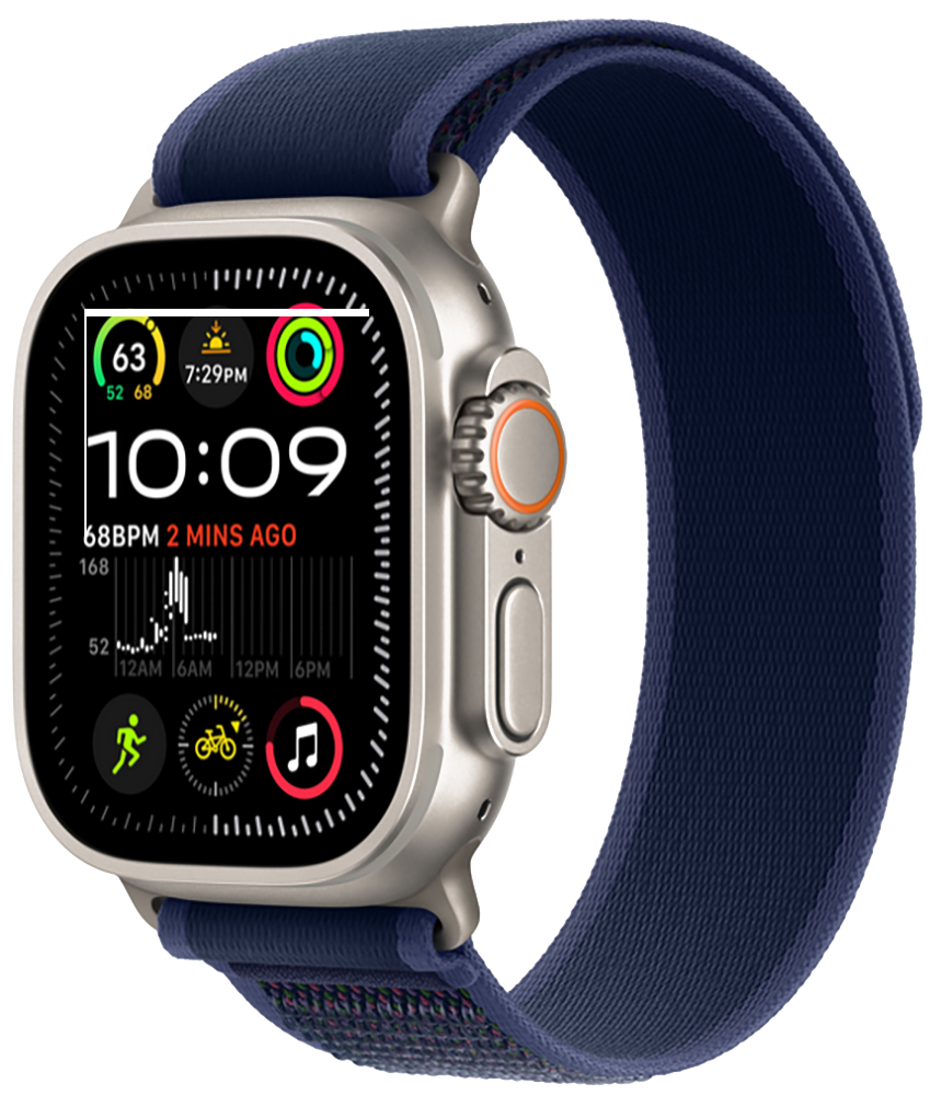 Apple Watch Ultra 2 (2024) Natural Titanium +ремешок Trail Loop Blue (M/L)