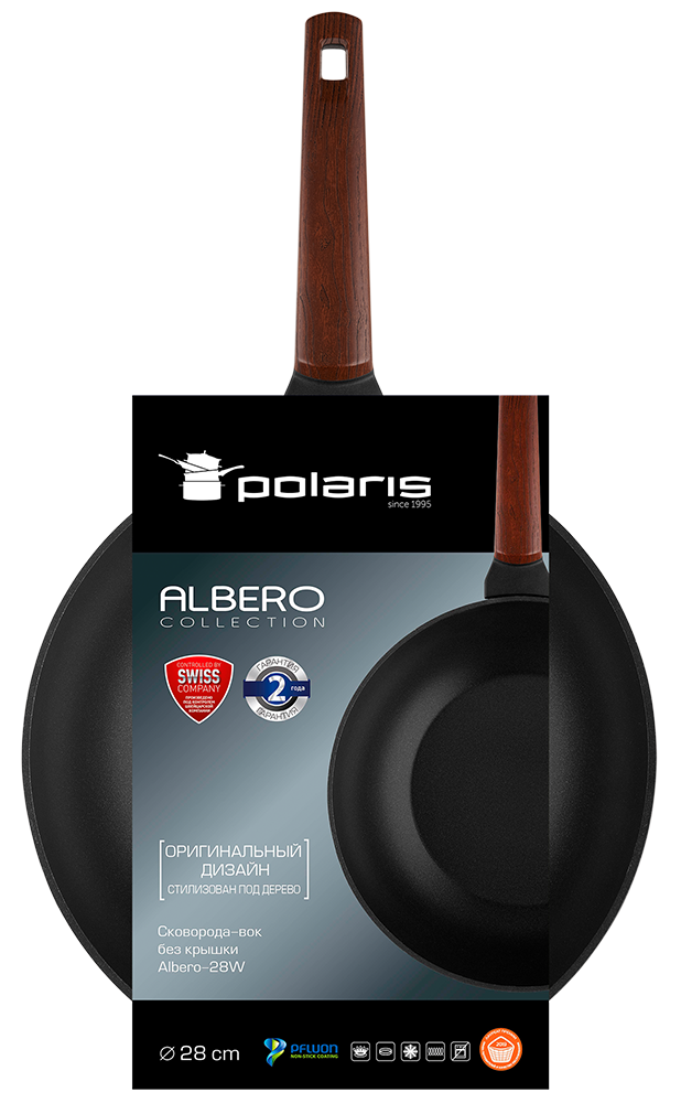 Сковорода-вок Polaris Albero-28W черная 7000-2851 - фото 10