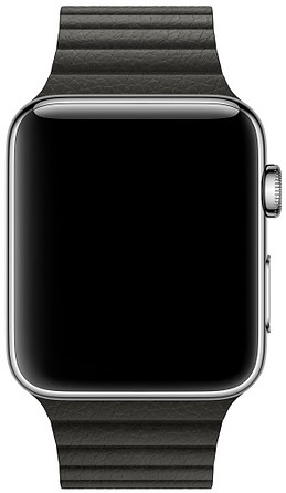 Ремешок для умных часов Apple Watch 42mm (M) кожаный dark grey (MQV62ZM/A) 0400-1537 MQV62ZM/A Watch 42mm (M) кожаный dark grey (MQV62ZM/A) - фото 3