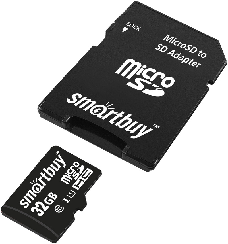 Карта памяти MicroSD Smartbuy 32GB Class10 UHS-I с адаптером черный 0305-1482 SB32GBSDCL10-01 - фото 2