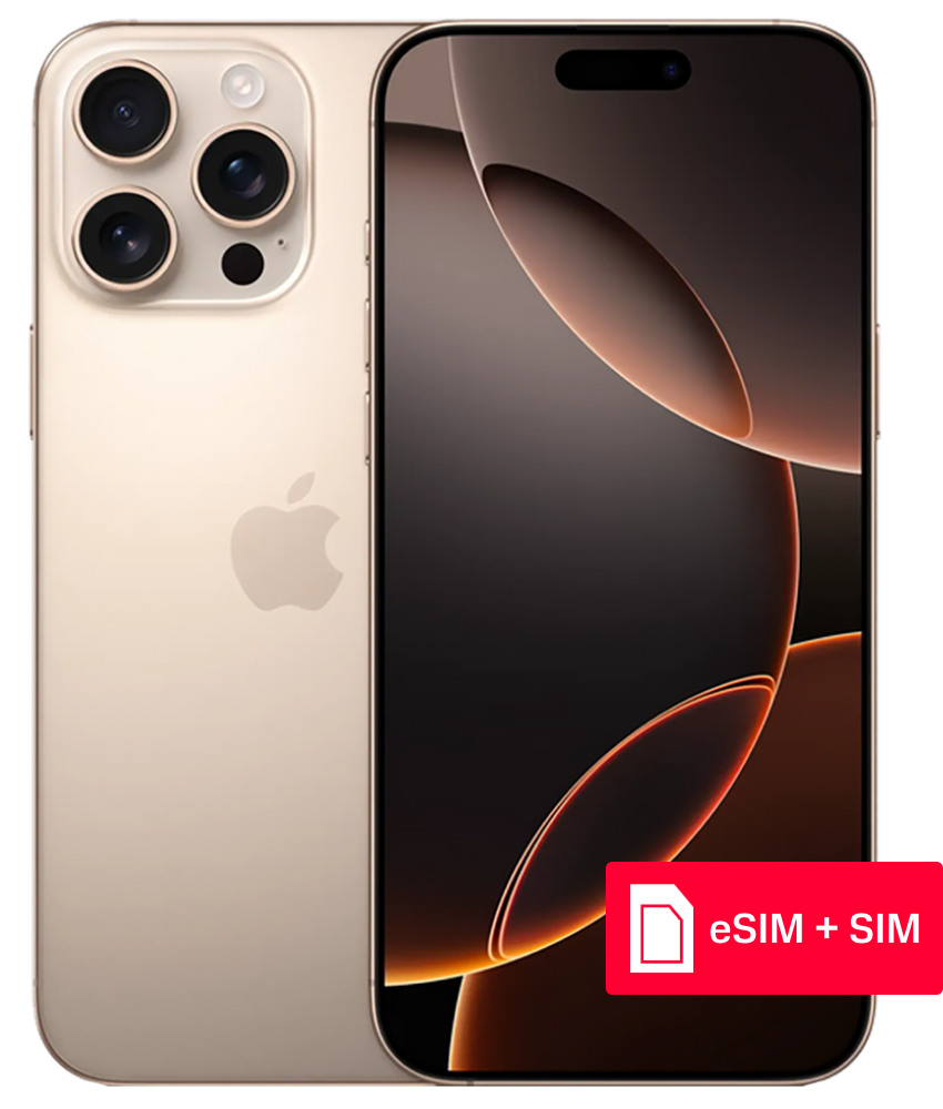 

Смартфон Apple, iPhone 16 Pro Max 512Gb eSIM + SIM Desert Titanium