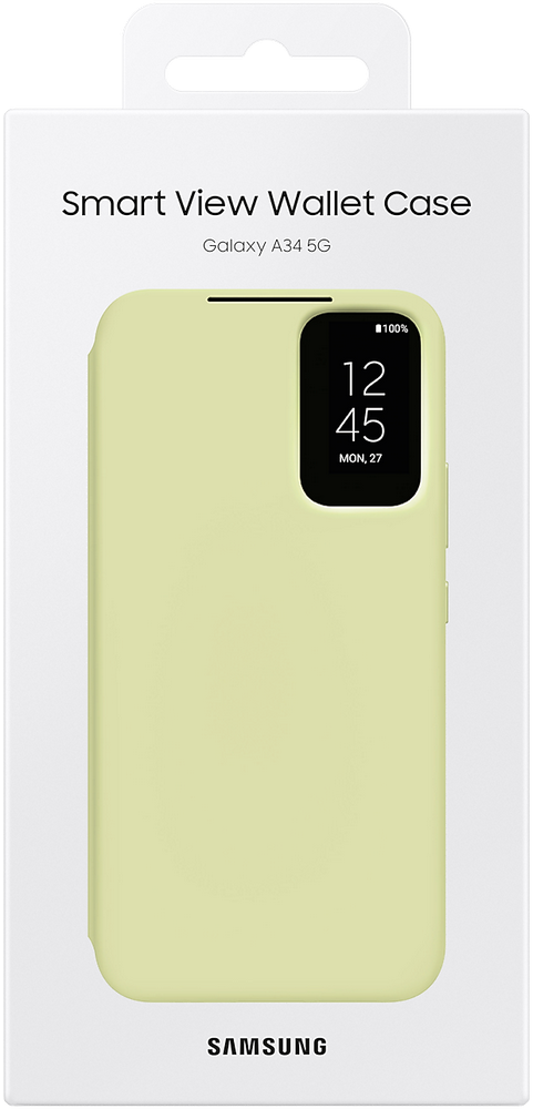 Чехол-книжка Samsung Galaxy A34 Smart View Wallet Case Лайм 0319-1018 EF-ZA346CGEGRU - фото 6