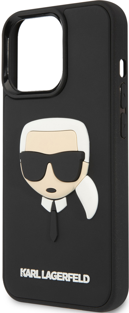 Чехол-накладка Karl Lagerfeld iPhone 14 Pro 3D Rubber Case Karl's Head Черный KLHCP14LKH3DBK 0319-0650 - фото 1
