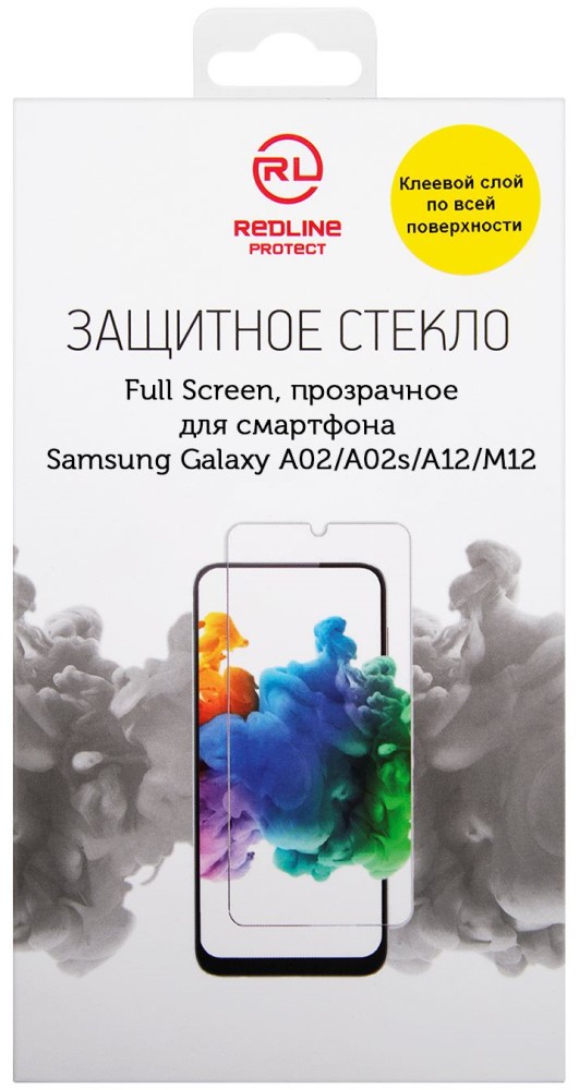 Стекло защитное RedLine Samsung Galaxy A02/A02s/A12/M12 прозрачное samsung smartphone galaxy a02s 64 gb red