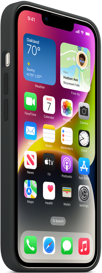 Чехол-накладка Apple iPhone 14 Silicone Case with MagSafe Тёмная ночь 0319-0728 - фото 7
