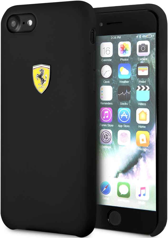 

Клип-кейс Ferrari для iPhone 7/8 силикон Black, для iPhone 7/8 силикон Black