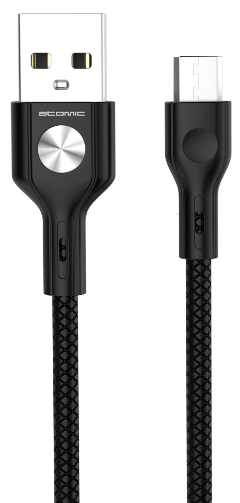 

Дата-кабель ATOMIC, SnakeSkin USB-microUSB black