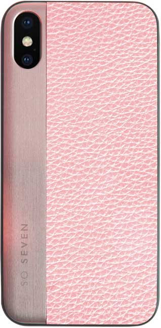 Клип-кейс So Seven Apple iPhone X кожа Pink