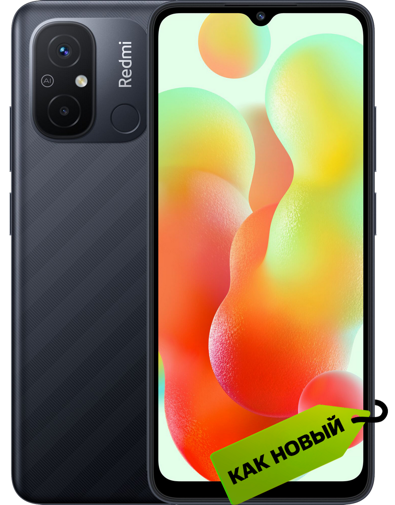 

Смартфон Xiaomi, Redmi 12C 3/64 Гб LTE Графитовый серый «Как новый»
