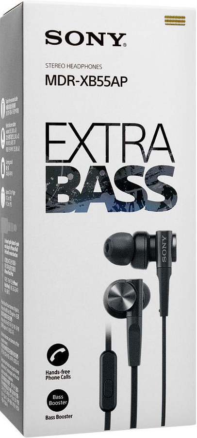 Наушники с микрофоном Sony MDR-XB55AP EXTRA BASS Black фото 2