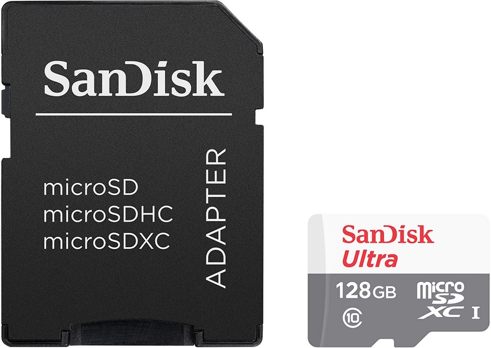Карта памяти MicroSDHC SanDisk Ultra 128Gb Class10 с адаптером Grey-White 0305-1187 SDSQUNB-128G-GN6TA - фото 2