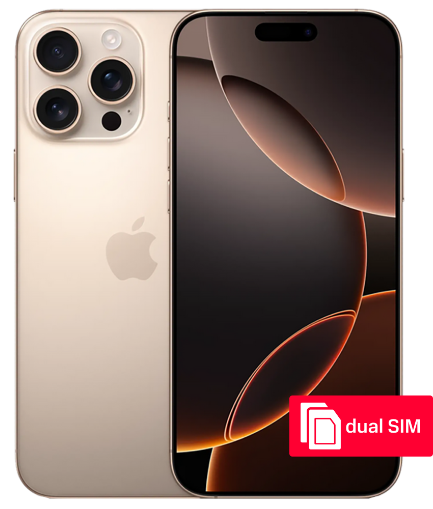 

Смартфон Apple, iPhone 16 Pro Max 512Gb SIM + SIM Desert Titanium