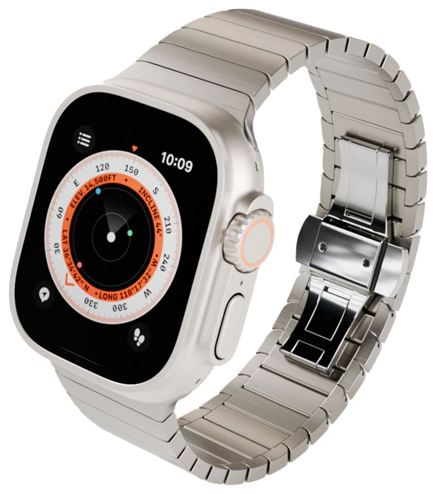 

Ремешок для умных часов VLP, Titanium Band для Apple Watch 42|44|45|49 Серый