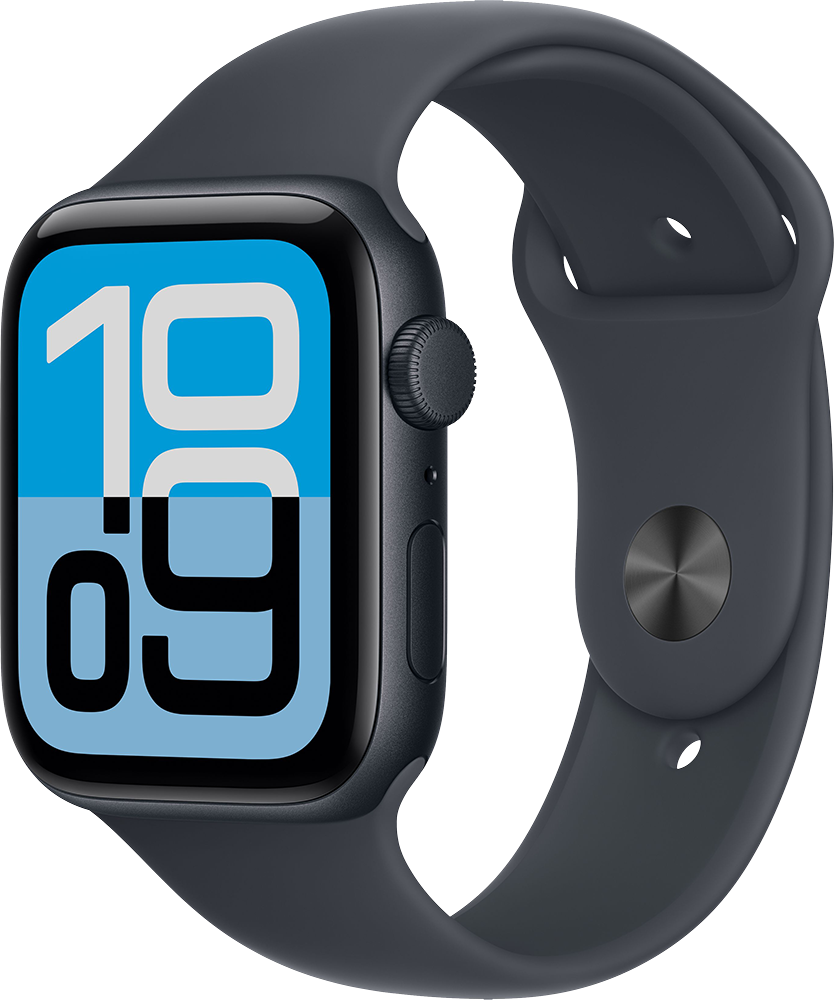 

Часы Apple, Watch Series SE 3 2025 GPS 44мм Midnight aluminium+ремешок Sport Band midnight (M/L)