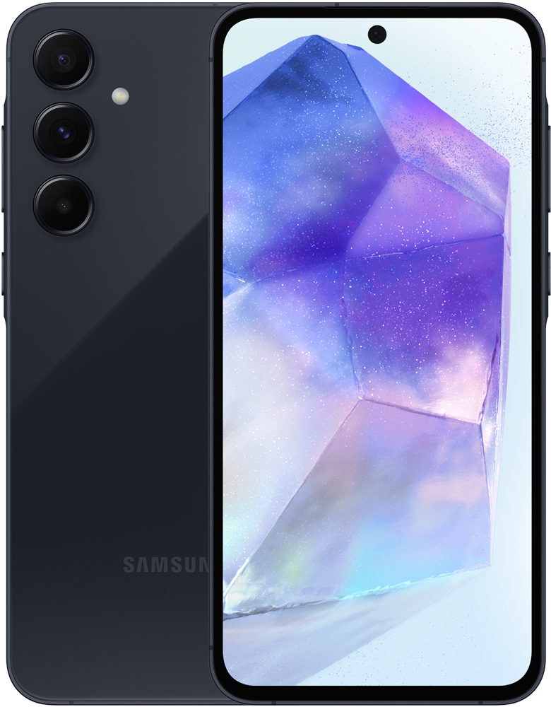 Смартфон Samsung Galaxy A55 8/128 Гб 5G Темно-синий гидрогелевая пленка с вырезом под камер задняя крышка и на дисплей для vivo y12a