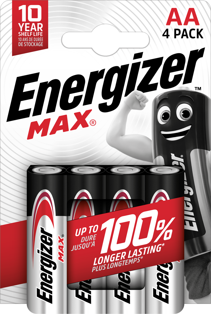 Батарея Energizer AA Max E300157104 4 шт energizer max alkaline power seal aa pack of 2