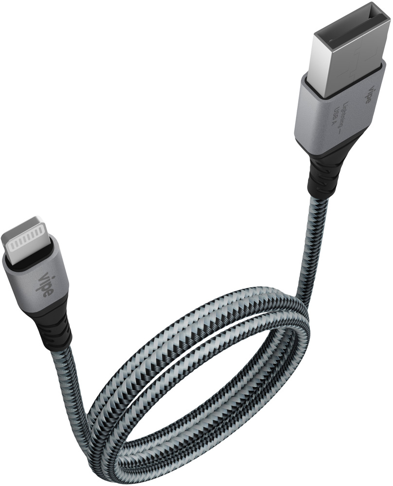 Дата-кабель Vipe USB-Lightning MFI 1,2м Серый (VPCBLMFINLNGR) 0307-0784 USB-Lightning MFI 1,2м Серый (VPCBLMFINLNGR) - фото 4