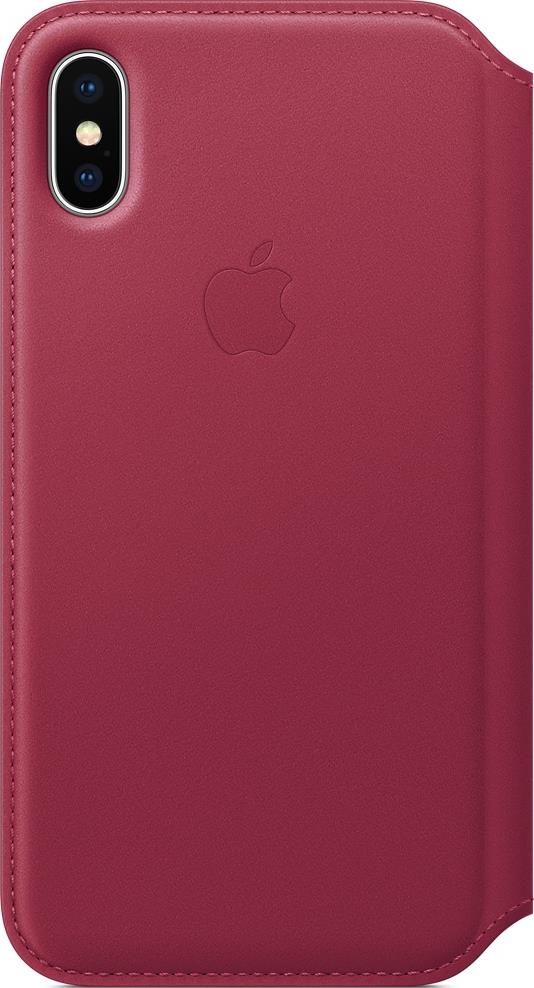 Клип-кейс Apple iPhone X Folio кожаный Pink