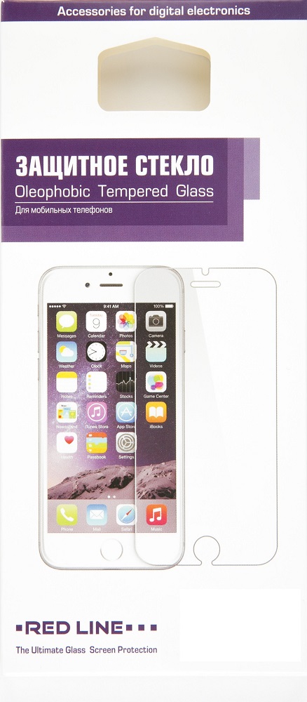 

Стекло защитное RedLine для iPhone X прозрачное, для iPhone X прозрачное