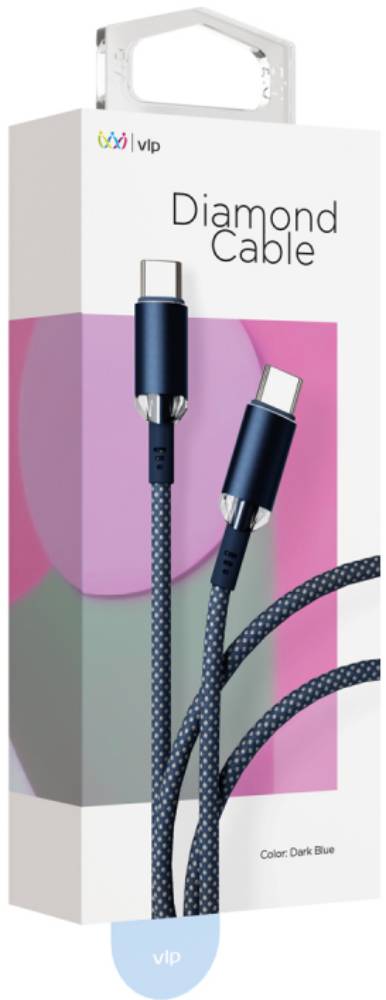 Дата-кабель VLP Diamond Cable USB C-USB C 1.2 м Серый 3100-1395 - фото 2