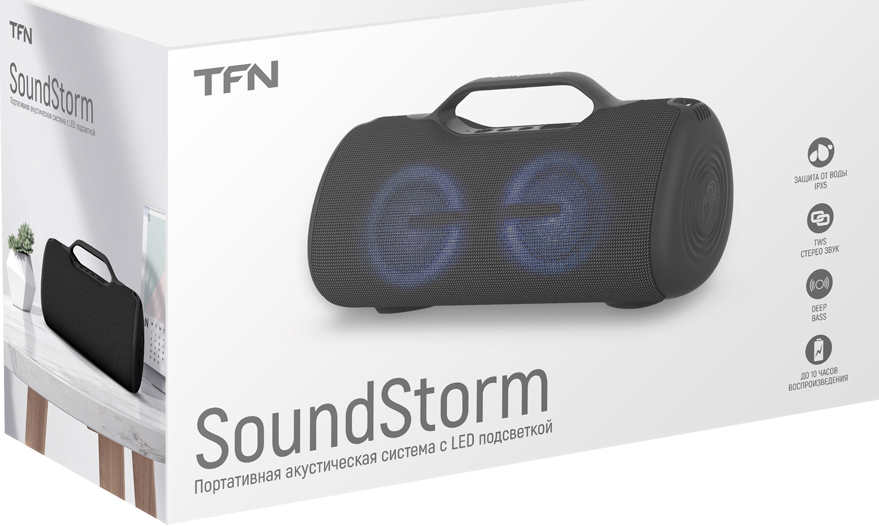 Портативная акустическая система TFN SoundStorm Черная 0400-2338 TFN-BS08-04BK - фото 2